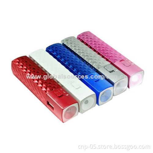 Hot Sale Mini Power Banks with Flashlight, Suitable for iPhone, Samsung, HTC and More